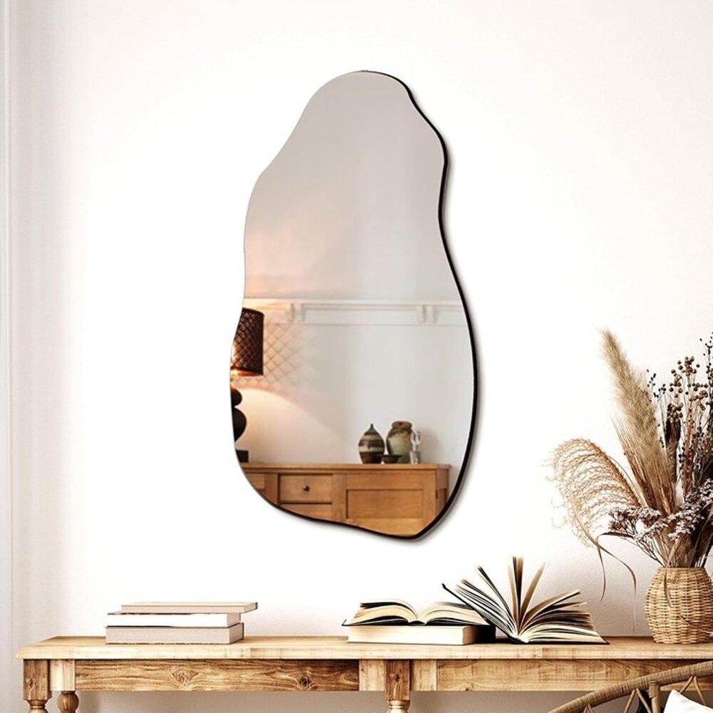NEW Irregular Asymmetrical Wall Mirror Decorative Mirror Hanging 31.5'' x 17.7''